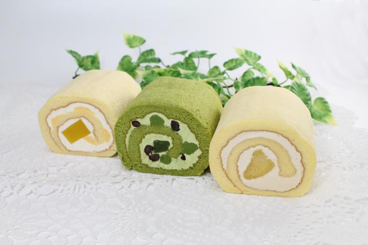 越前ロールケーキ【抹茶と小豆のロール】ハーフサイズ | 高井屋